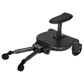 1Pc 2 In 1 Universal Stroller Board Sit & Stand Buggy Wheeled Board Toddler Stroller Attachment With Detachable Seat For 3-7 Years Old