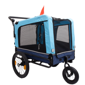 Outdoor Heavy Duty Foldable Utility Pet Stroller Dog Carriers Bicycle Trailer