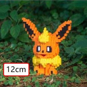 Micro-Particle Building Bblocks Elf Pokémon Eevee Family Doll Mmini Assembled Building Blocks Toys Parent-child Teaching Game