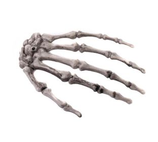 1 Pair Artificial Simulated Palm Bone Toy Halloween Trick Scary Party Supplies Décor