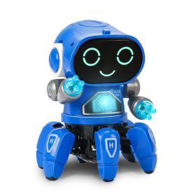 Kids Electric Robot Toy; Cute 6-Claws LED Light Musical Dancing Robot; Educational Interactive Toys; Children's Toy; Gift For Boys