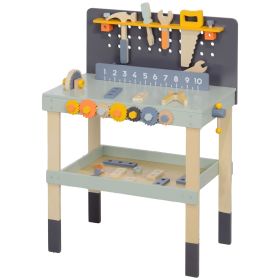 Qaba 49 Piece Children Tool Set, Kids Tool Bench for Ages 3-6 Years, Light Blue