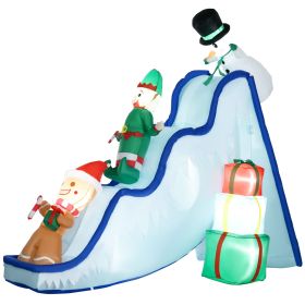 HOMCOM Christmas Inflatable Outdoor 85FT Snowman Elf Gingerbread Man Ski Slope LED Waterproof