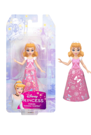 Disney Princess Cinderella Posable Small Doll in Shiny Outfit with Removable Skirt, Inspired by Movie