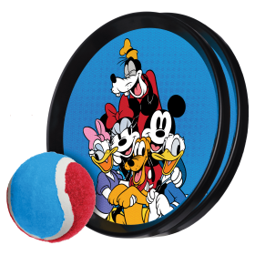 Toss and Catch Game Set for Kids – 2 Grip Paddles with Hook-and-Loop Ball for Outdoor Indoor Sports Play, Age Group 3-99 Years