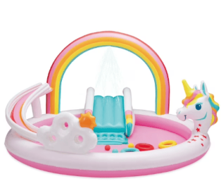 Bluescape Rainbow Unicorn Play Center, Inflatable Pool Game & Toys, Age 2 & Up, Unisex