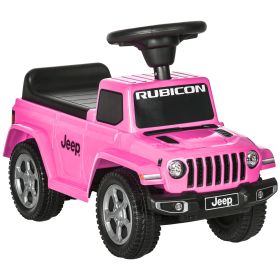 Aosom Licensed Jeep Kids Ride on Push Car and Ride Racer, Foot-to-Floor Ride on Sliding Car Pushing Cart with Horn Engine Sound, Under Seat Storage
