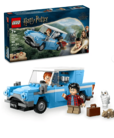 LEGO Harry Potter Flying Ford Anglia, Buildable Car Toy with 2 Minifigures for Role Play, Harry Potter Toy for Kids, Harry Potter Car Fantasy Pla