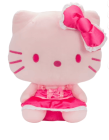 12 inch Pink Monochorme Hello Kitty Childs Plush Toy