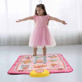 Cake Dance Mat for Kids Electronic Music Dance Pad with 6 Modes Built-in Music Adjustable Volume Optimal Gift for Boys Girls Aged 3+ Years Old