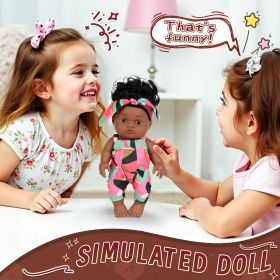 26CM Full Enamel Black Doll