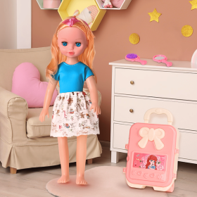 42CM doll with luggage, comb, mirror