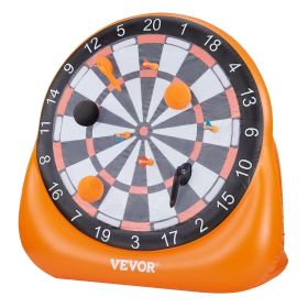 Inflatable Soccer Dart Board over 6 ft with 4 Kick Ball 6 Darts 6 Axe Pump