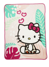 Hello Kitty Kids Fleece Throw Blanket, 46 x 60, Pink, Sanrio
