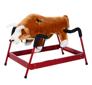 Kids Spring Rocking Horse, Ride On Rocking Horse With Realistic Sounds And Soft Plush Fabric, For Kids Over 3, Brown