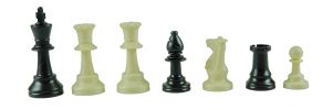 Tournament club chessmen with two extra queens
