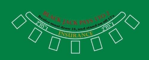 Black Jack Table Cover