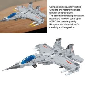 Fighter Building Block Set With Small Figurine High Simulation Educational Airplane Model Building Kit For Kids Boys (Option: Default)