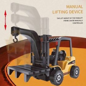 11CH 1 18 RC Forklift Toy For Kids, 2.4GHz 4WD Remote Control Construction Truck With Flashing Lights, Realistic Sounds, And Dual Play Modes. Boy (Option: 689 905A)