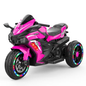 12V Electric Motorcycle For Kids - No Delivery On Weekends - Prohibited Sales Platforms - Walmart, Temu, Amazon (Option: Rose red)