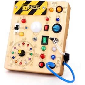 Busy Board For Toddlers  Montessori Educational Toy For Boys Girls (Option: Yellow)