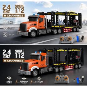 Remote-controlled Two-story Transport Truck Toy With Lithium Battery And Charging Cable (Option: As shown in the figure.)