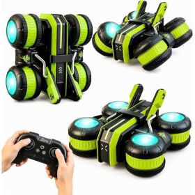 2.4GHz 4WD RC Stunt Drift Car Remote Control Toy Vehicle For Kids Ages 4-12 (Option: Green)