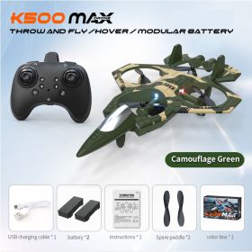 A Set Of Four-rotor Drone Fighter Jets, Equipped With A Remote Control, Featuring One-key Takeoff/landing, 360° Flipping And Hovering, And Speed (Option: Green)