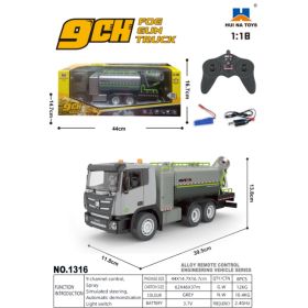Huina 1316 1-18 Semi-Alloy Remote Controlled Fog Cannon Truck Toy (Option: 1316)