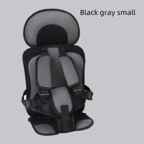 Infant Safe Seat Mat Portable Baby Safety Seat Children's Chairs Updated Version Thickening Sponge Kids Car Stroller Seats Pad (Option: Black gray small)