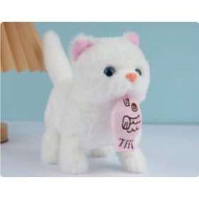 Stuffed Electric Toy Walking Simulation (Option: Cats eat fish-Yellow)