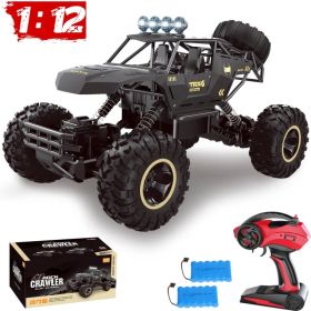 1-12 Rock Crawler Rechargeable Off Road Truck 4WD , Metal Shell LED Headlights RC Remote Control Off Road Car Truck,Logistics Is Randomly Sent By (Option: defaulttitle)