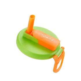 Color Soda Can Lids With Straw, Reusable Pop Can Lids For Canned,BPA-Free Can Covers For Soda, Leak-Proof Design(Green)-Green Orange (Option: Default)