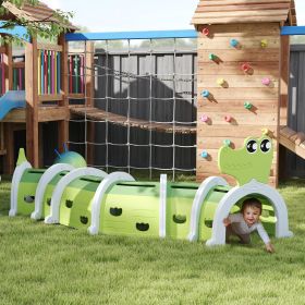 Crocodile Design Kids Play Tunnel for Kids to Crawl Through (Option: Green-870x480x685 mm)