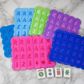 Mahjong Practice Board, 3D Printed Tile Organizer & Learning Board, Lightweight Mahjong Training Accessory, Random Color (Option: PLA-Mahjong Practice Board)