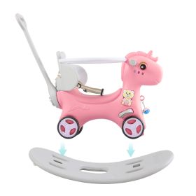 Rocking Horses For Toddlers, Balance Bike Riding Toys (Color: Pink)