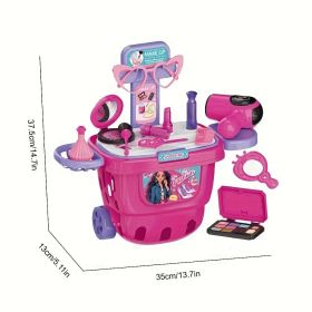 Accessorize Dress Up Party Cart 2-in-1, Get Ready For A Stylish Makeover (Color: Pink)