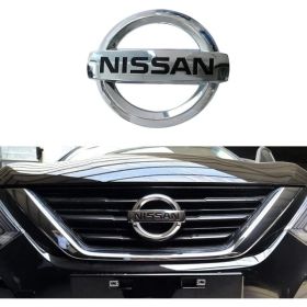 Car Front Grille Emblem Compatible With Nissan 2013-2018 Auto Vehicle Chrome ABS Plastic Head Grill Badge Sticker (OEM 62890 1JA0A) (Option: Default)