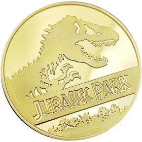 ( 4 Pcs ) United State Jurassic Park Dinosaur Memorial Gold Coin Collection Gift (Option: Default)