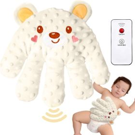 Electric Automatic Patting Device,Cute Baby Soothing Palm,Newborn Hand Gloves,Electric Baby Hand Pillow,Sleep Plush Animal Toy (Option: White)