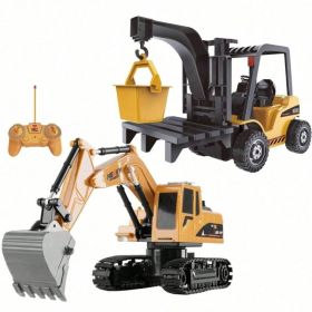 RC Construction Vehicle Combo. Excavator, Crane & Dump Truck With USB Rechargeable Design, Realistic Movement, Holiday Gift Idea. Boy Toys, Party (Option: 689 903A   689 905A)