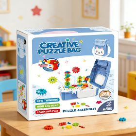 Creative Puzzle Bag 268PCS-Blue (Option: 6926398671803)