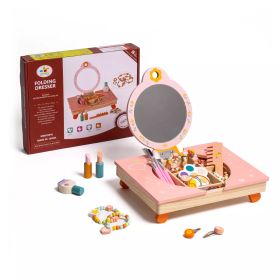 Robud Wooden Cosmetic Makeup Preschool Toys Set Pretend Play Baby Gifts (Option: WG367)