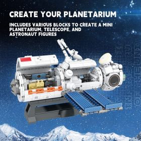 City Space Station Building Set 895 Pieces Kids STEM Projects Science Building Block Toys (Option: Default)