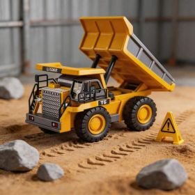 Durable Dump Truck Toy,  Construction Vehicle With Smooth Edges, Encourages Outdoor Play And Teaches Basic Construction Concepts Through Play. Cy (Option: BC 1047)
