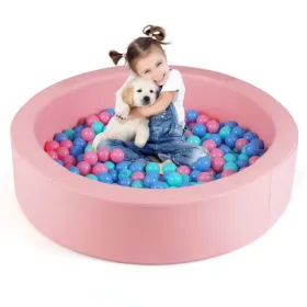 42 Inch Kids Round Foam Ball Pits With 25D Sponge Filling And Washable PU Cover (Option: defaulttitle)