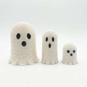 3PCS Halloween Ghost Spring Decor Set, 3D Printed Mini Ghost Ornaments, Cute Desktop Shelf Decoration In 3 Sizes (Option: 3 PCS-3PCS Ghost Spring Decor Set)