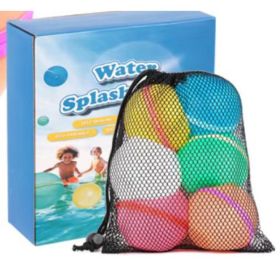 Reusable Water Balloons 12 Pcs Magnetic Self-Sealing. . Refillable Latex-Free Soft Silicone Bombs Quick Fill Balls Boy Girl Gift Toy For Out (Option: Default)
