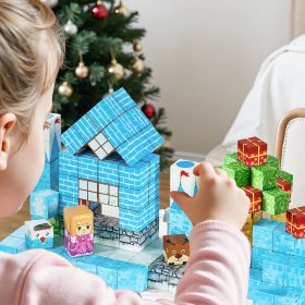 Magnetic Blocks 150 PCS Glacier Castle Set STEM Montessori Sensory Toys (Option: Blue)