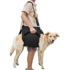 (XL, Black)Pet Traction Rope Rehabilitation Chest Strap Adjustable Dog Outdoor Travel Assistance Chest And Back (Option: Default)